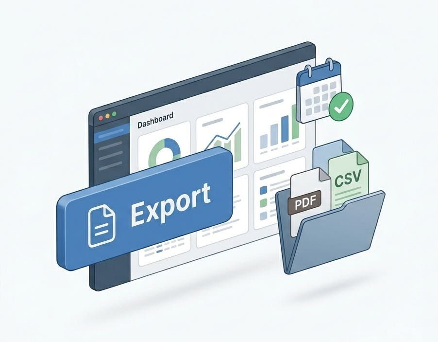 Alooa Monatsexport-Funktion: Excel-Datei mit übersichtlicher Aufstellung aller Buchungen, Gästenächte und Übernachtungsabgabe-Beträge des Monats